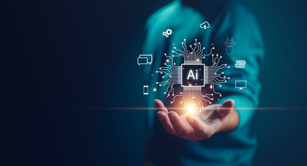 Ai Technology, Artificial Intelligence. Man Using Technology Sma